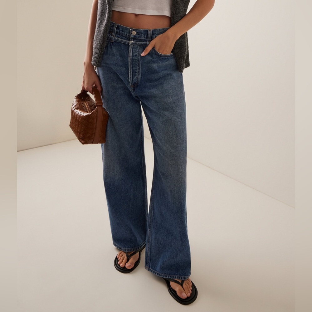 Agolde Emmi Stretch Low-Rise Wide-Leg Jeans